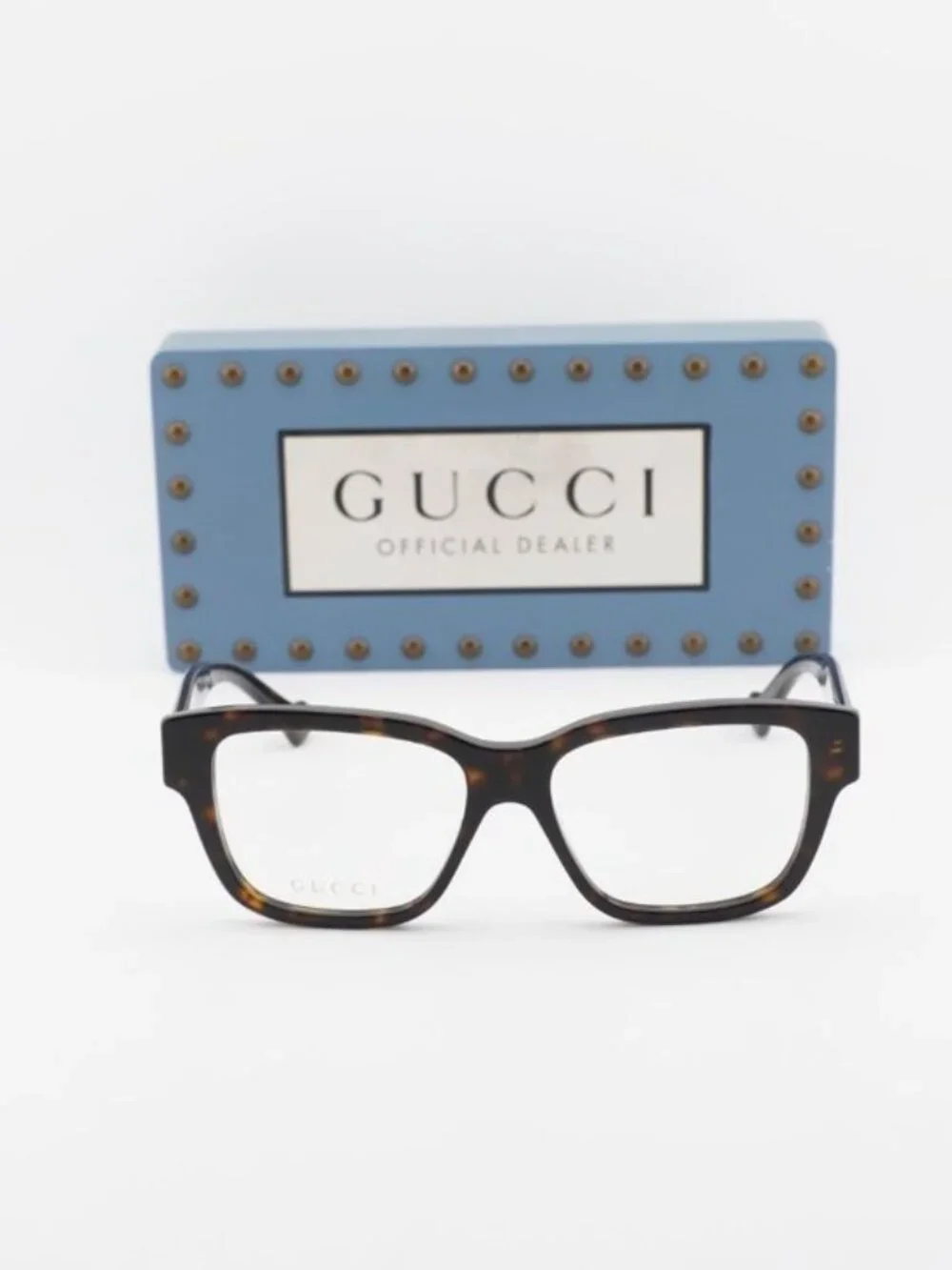 Gucci GG1428O 005 Square Eyeglasses - Havana 55mm